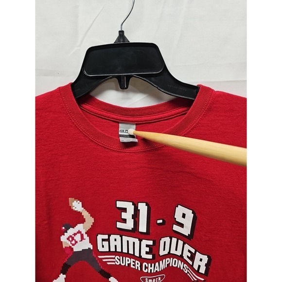 Gildan Red Super Bowl Lv 55 Kansas Chiefs T-Shirt Tampa Bay Buccaneers Smack 2xl - Picture 8 of 13